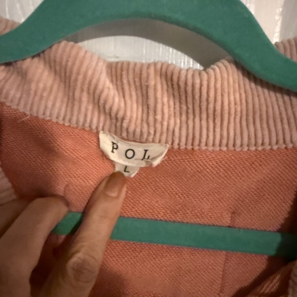 POL Women's PINK Utility Jacket/TOP with Corduroy Accents - Picture 3 of 5